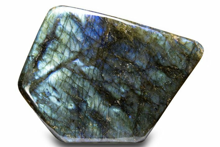 Flashy, Free-Standing Polished Labradorite - Madagascar #325228
